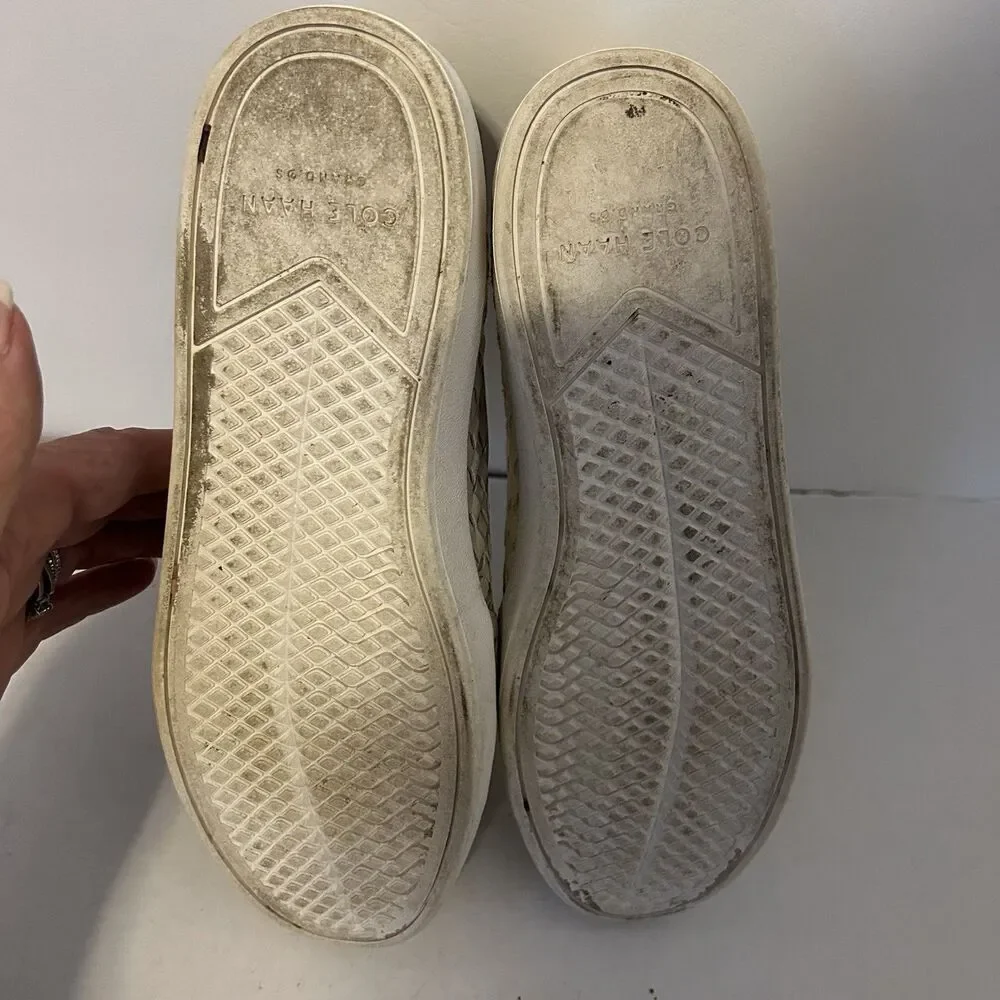 Cole Haan Grandpro Spectator Slip On  Women 9 Beige Suede Sneakers Casual Loafer